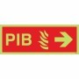  Photoluminescent PIB arrow right fire safety sign