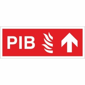 Premises Information Box PIB Arrow Up fire safety sign