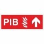 Premises Information Box PIB Arrow Up fire safety sign