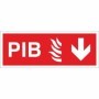 Premises Information Box PIB Arrow Down fire safety sign