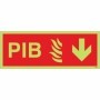  Glow in the dark PIB arrow down safety sign