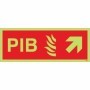  Glow in the dark PIB arrow up right fire direction sign