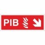 Premises Information Box PIB arrow down right fire safety sign