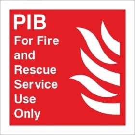 Premises Information Box PIB For Fire and Rescue Service Use Only safety sign