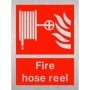 Fire Hose Reel brushed aluminium fire safety sign