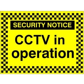 Security Notice CCTV In Operation warning sign
