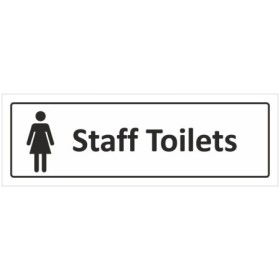Female staff toilets door sign with female symbol