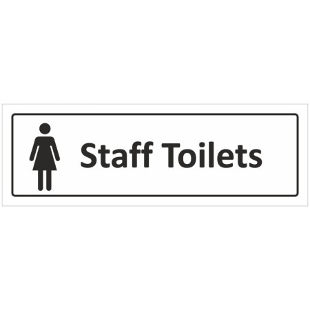 Female staff toilets door sign with female symbol