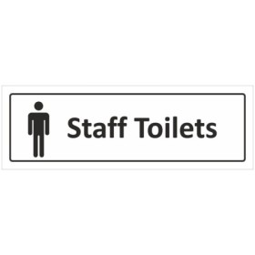 Male staff toilets door sign with male symbol