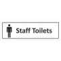 Male staff toilets door sign with male symbol