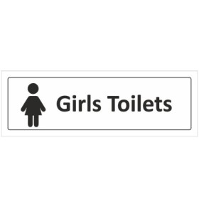 Girls toilet door sign with female symbol