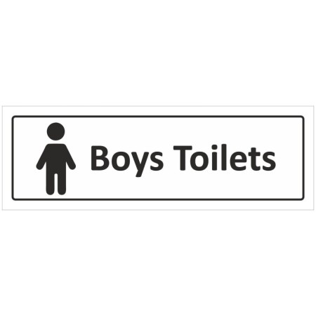 Boys toilet door sign with male symbol