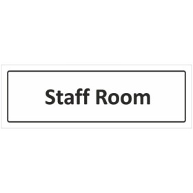Staff Room informational door sign