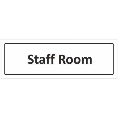 Staff Room informational door sign