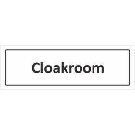 Cloakroom informational door sign