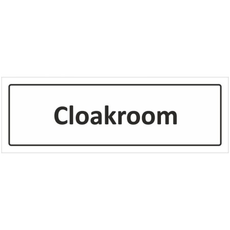 Cloakroom informational door sign