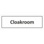 Cloakroom informational door sign