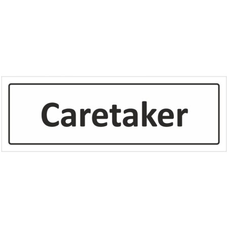 Caretaker informational door sign
