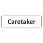 Caretaker informational door sign