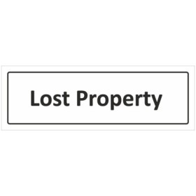 Lost Property informational door sign