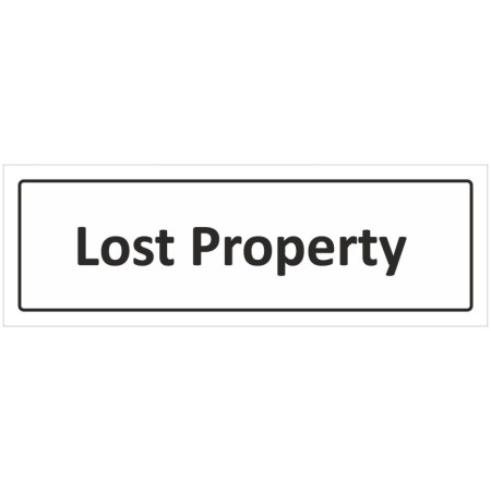 Lost Property informational door sign