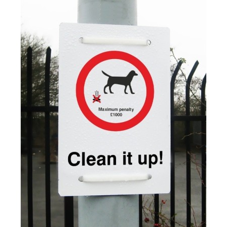  Clean It Up Maximum Penalty £1000 Sign for parks and public outdoor areas