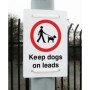  Keep Dogs On Leads Sign with dog control symbol for parks and public outdoor areas