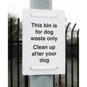  This Bin Is For Dog Waste Only Clean Up After Your Dog Sign for parks and public outdoor areas