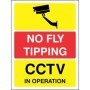 No Fly Tipping CCTV warning sign