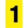 Warehouse Bay Yellow Number Marker Self Adhesive F8 sign for pallet racking identification