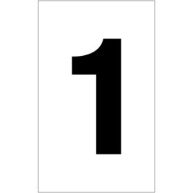 Warehouse Bay White Number Marker Self Adhesive F8 sign for pallet racking identification