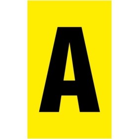 Warehouse Bay Yellow Letter Marker Self Adhesive F8 sign for pallet racking identification