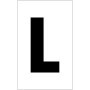  white letter L
