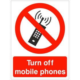 Turn Off Mobile Phone prohibition safety sign
