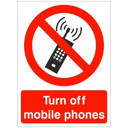 Turn Off Mobile Phone prohibition safety sign