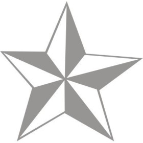 Star glass safety sign for glass doors and glazed partitions