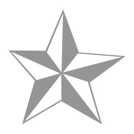 Star glass safety sign for glass doors and glazed partitions