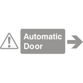 Glass safety automatic door arrow right sign for glass entrance doors