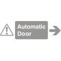 Glass safety automatic door arrow right sign for glass entrance doors