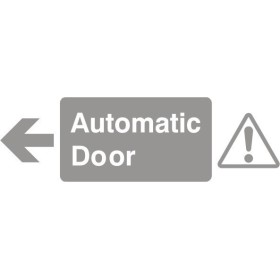 Glass safety automatic door arrow left sign for glass entrance doors