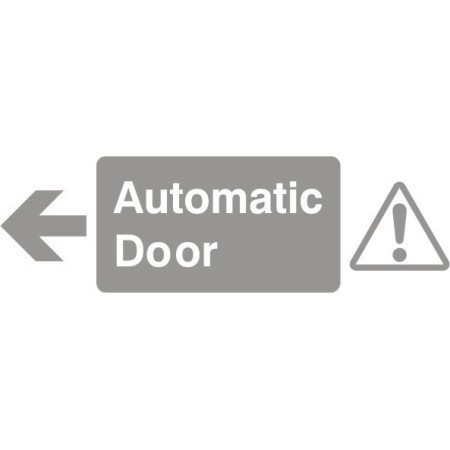 Glass safety automatic door arrow left sign for glass entrance doors