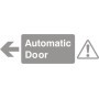 Glass safety automatic door arrow left sign for glass entrance doors