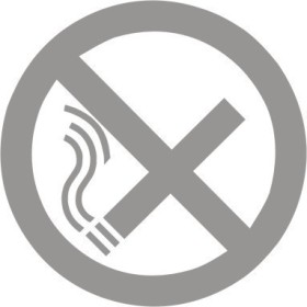 Glass safety no smoking sign for glass doors and glazed surfaces