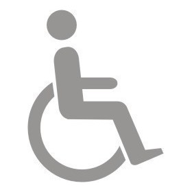 Glass safety disabled sign for accessible facilities and glass doors