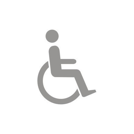 Glass safety disabled sign for accessible facilities and glass doors