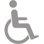 Glass safety disabled sign for accessible facilities and glass doors
