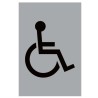 Aluminium disabled toilet sign with wheelchair access symbol