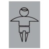 Aluminium boys toilet sign with male symbol