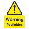 Warning Pesticides Chemical Sign