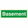 Glow in the dark Basement Stairway identification sign